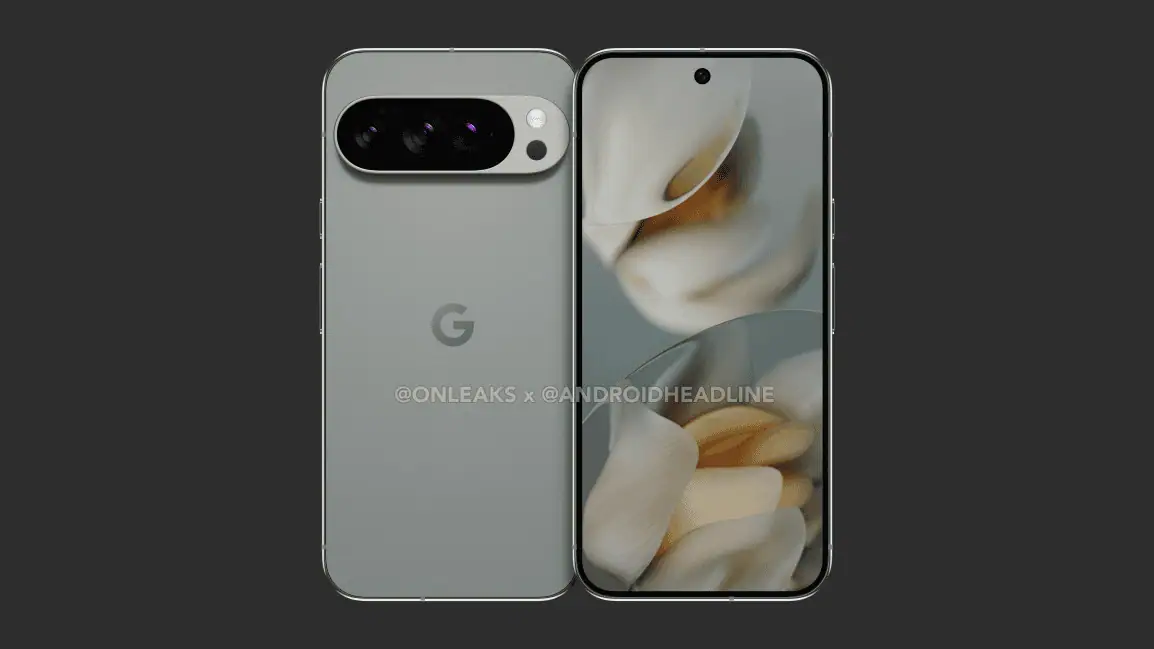 Google Pixel 10 Grey Front and Back Leaked Render