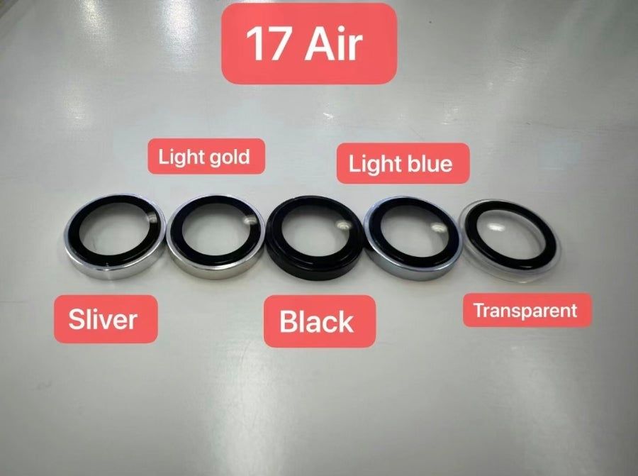 shot of the iPhone 17 Air camera rings in different colourways leaked online