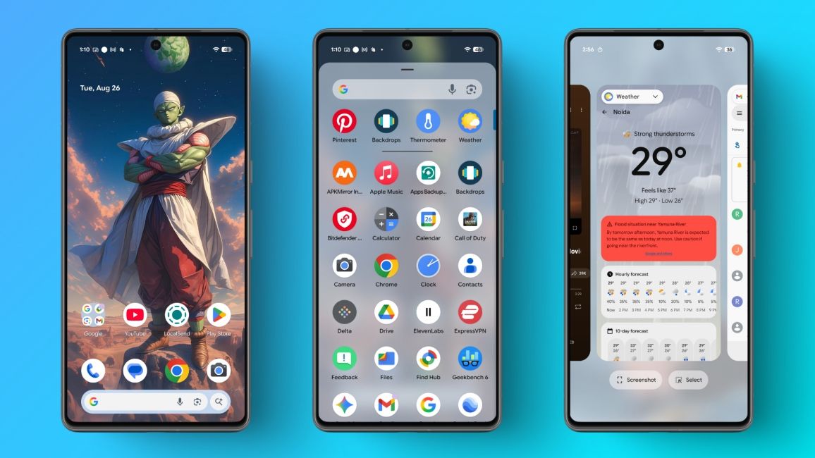 Android 16 Homescreen and recents page changes with Material 3 Expressive 
