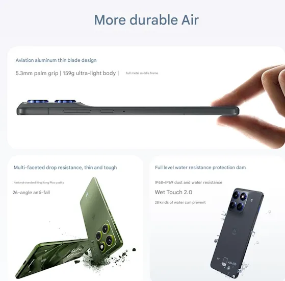 Moto X70 Air specs Moto X70 Air specs