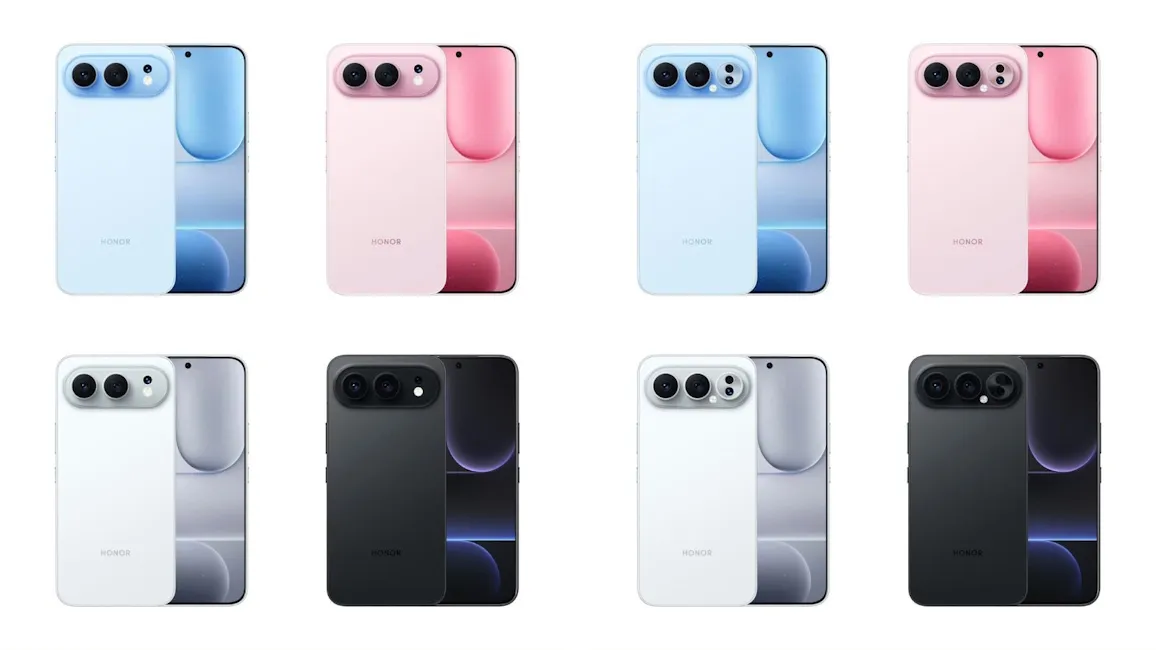 Honor 500 on the left and Honor 500 Pro on the right