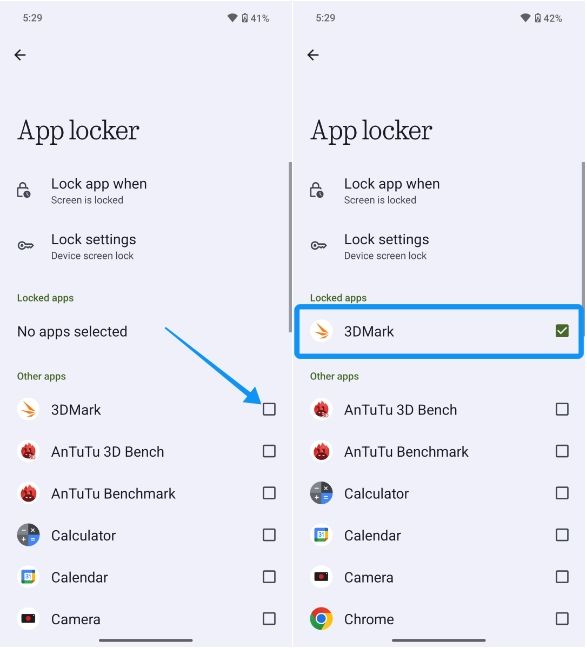 Locking 3DMark in App locker in Nothing Locking 3DMark in App locker in Nothing