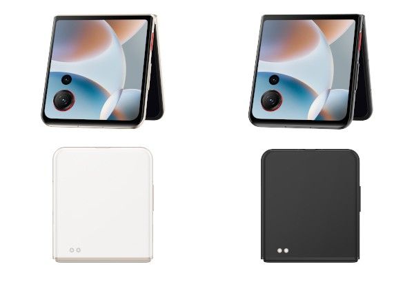 Nubia Flip 3 in white and black colourways