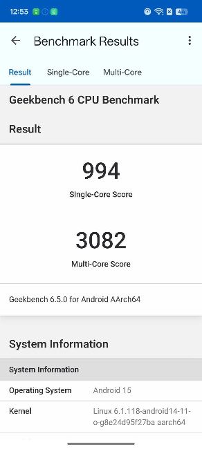 Snapdragon 6 Gen 4 Geekbench