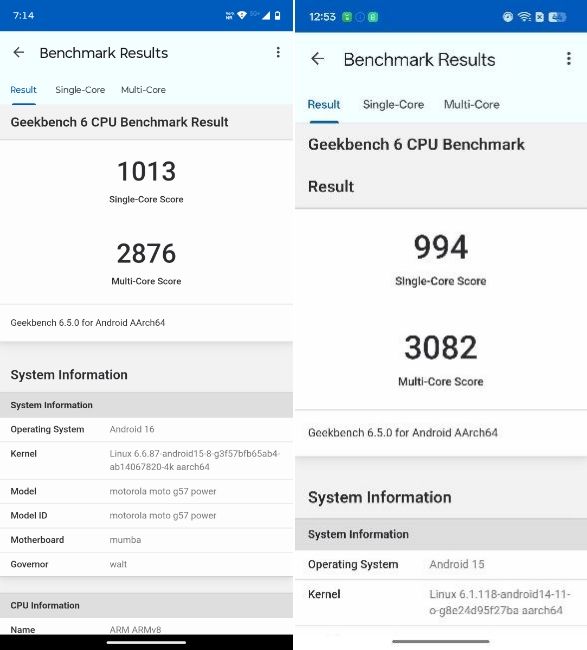 Snapdragon 6s Gen 4 vs 6 Gen 4 Geekbench Snapdragon 6s Gen 4 vs 6 Gen 4 Geekbench