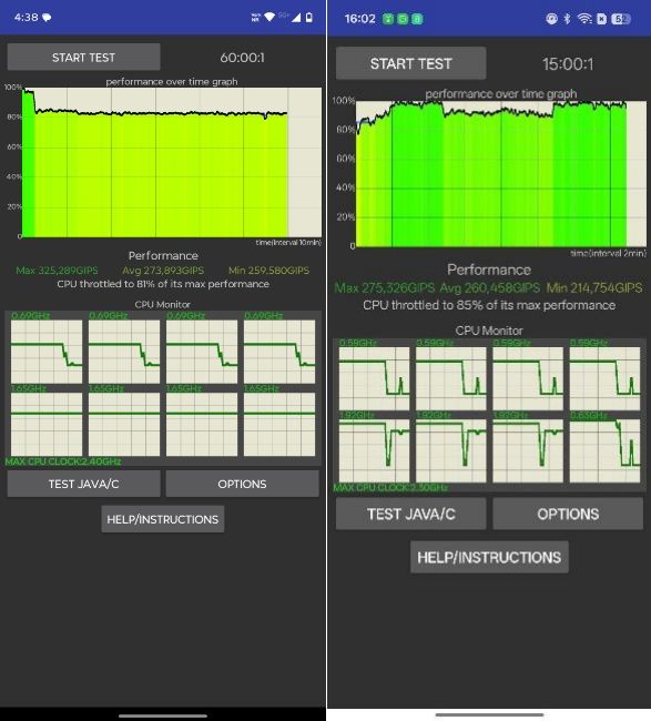 Snapdragon 6s Gen 4 vs 6 Gen 4 CPU throttling Snapdragon 6s Gen 4 vs 6 Gen 4 CPU throttling