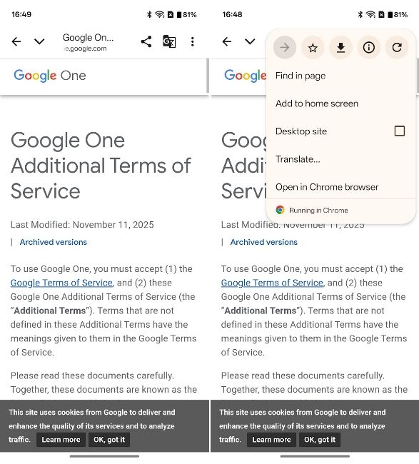 Android System WebView options Android System WebView options