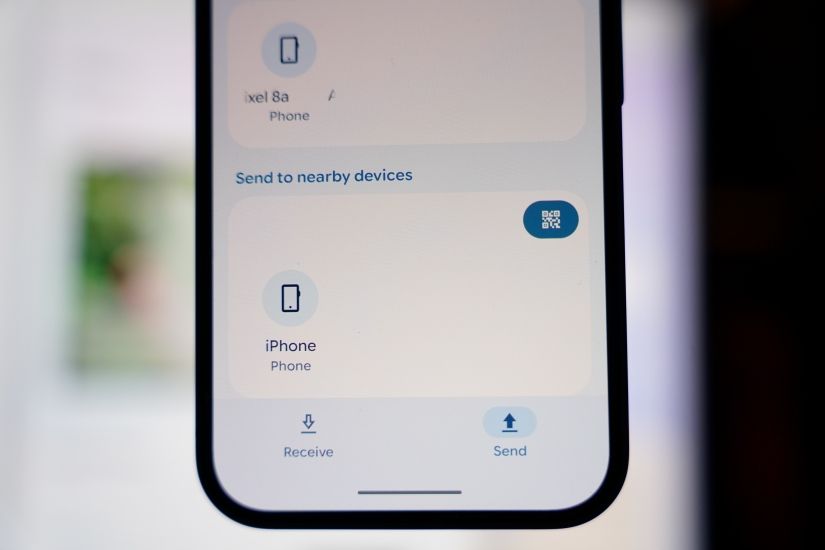 iPhone in Quick Share share tab iPhone in Quick Share share tab