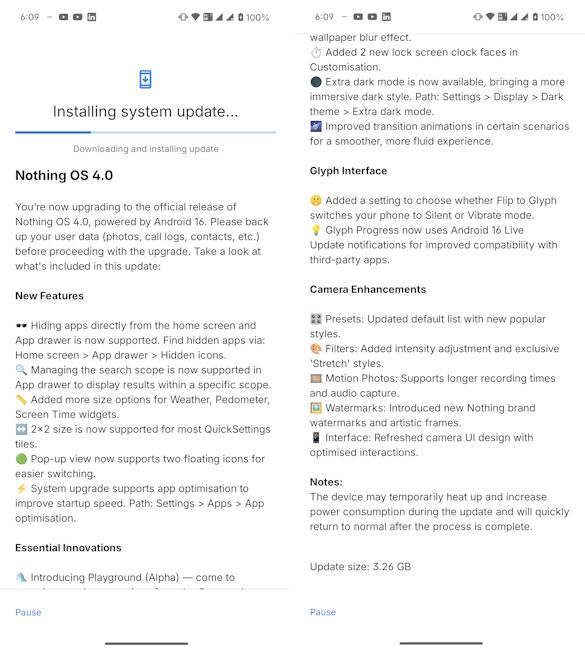 Nothing OS 4.0 on Nothing Phone (2)