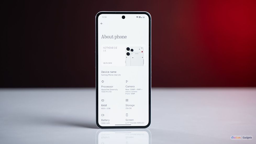 Phone 3a Lite software page