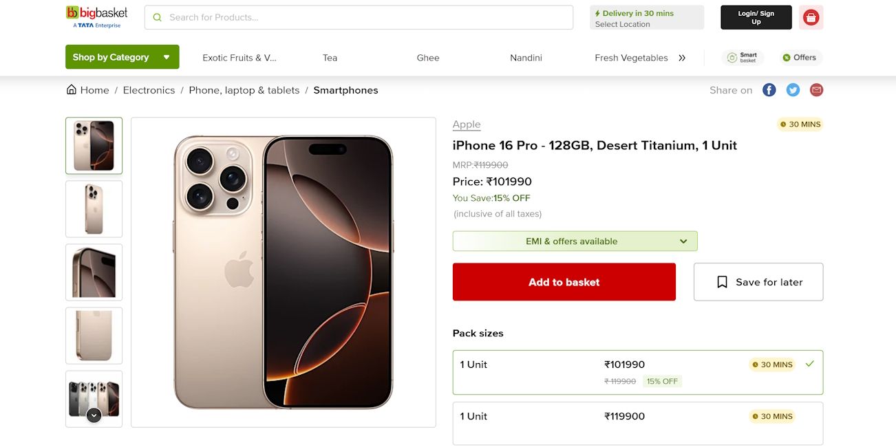 iPhone 16 Pro price drop in India