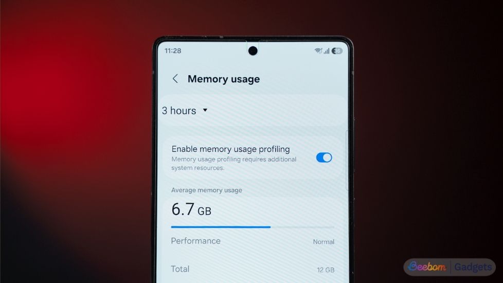 Memory usage on a samsung phone