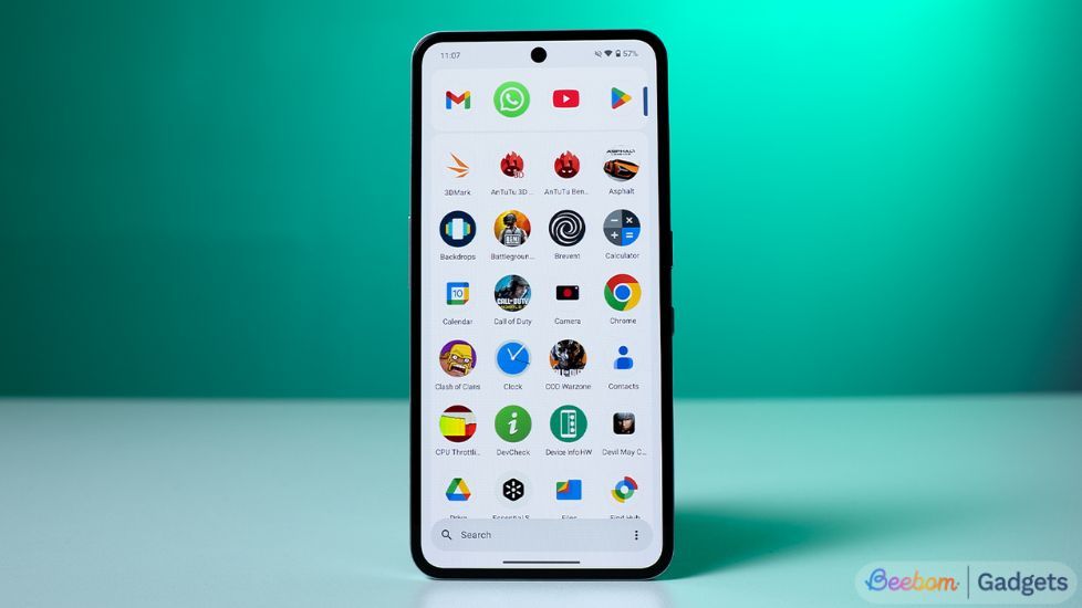 CMF Phone 2 Pro from the front standing upright in the apps list