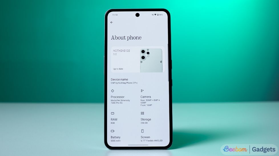 CMF Phone 2 Pro about phone section