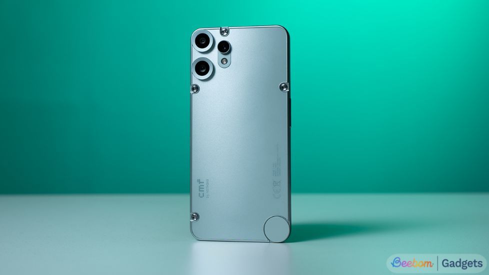 CMF PHone 2 Pro standing upright from the back on the table