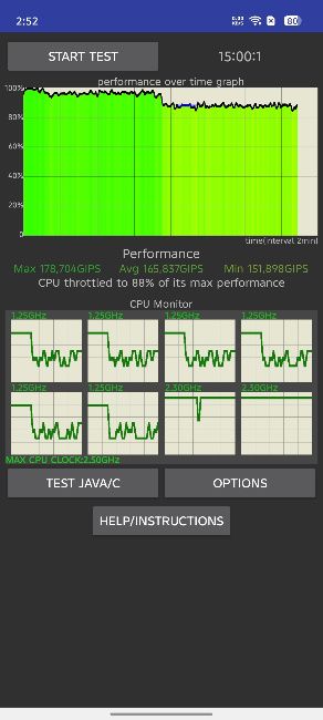 MediaTek Dimensty 6400 3DMark CPU Throttling