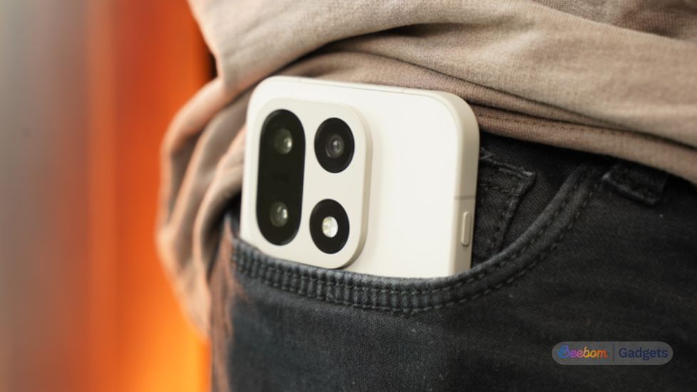 OnePlus 15 in a pocket OnePlus 15 in a pocket