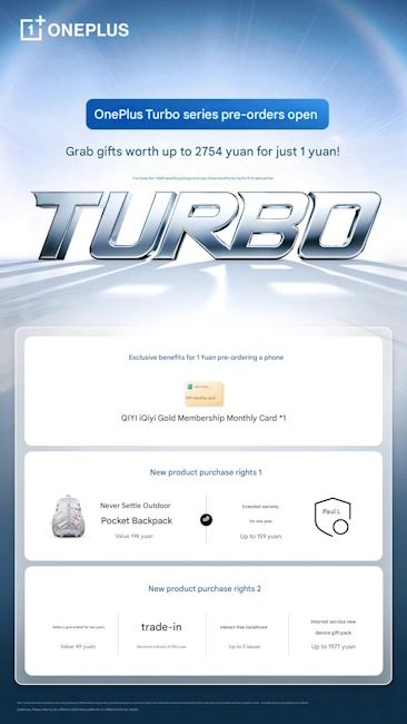 OnePlus Turbo pre-order details