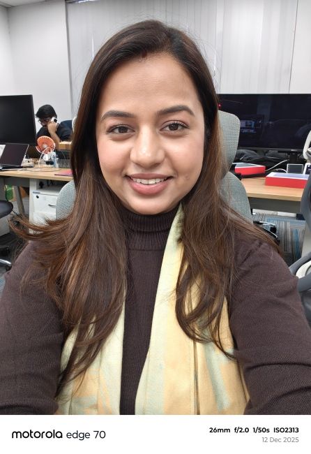 Motorola Edge 70 Selfie Camera shot 1