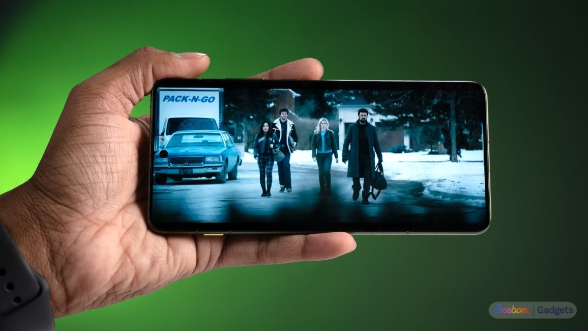 Motorola Edge 70 display playing the Boys