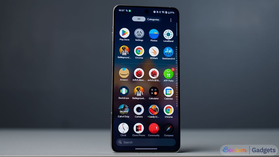 OnePlus 13R display from the front