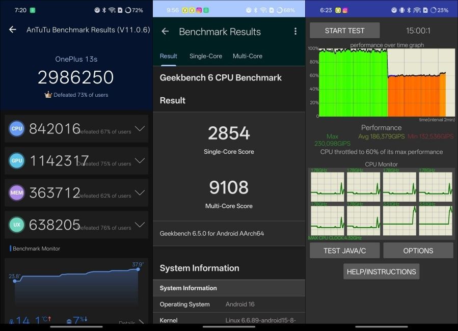 OnePlus 13s Benchmark screenshots OnePlus 13s Benchmark screenshots