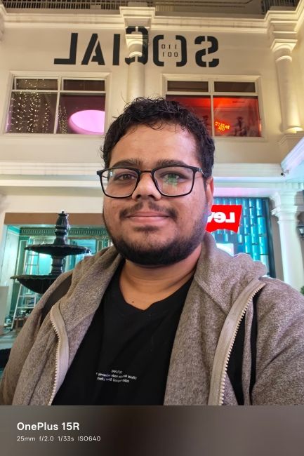 OnePlus 15R selfie camera shot 1