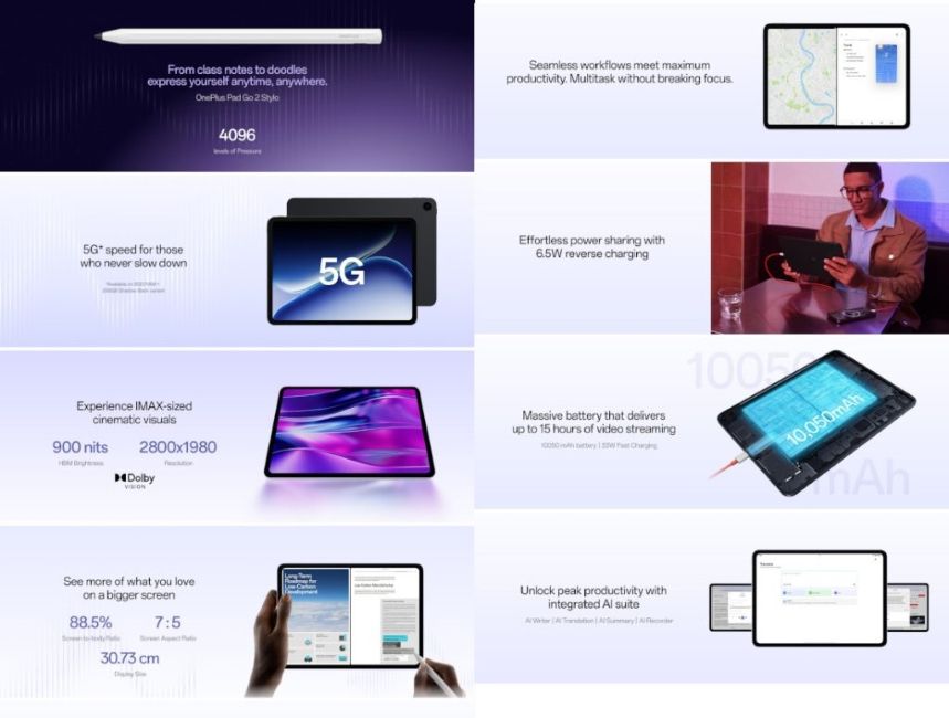 OnePlus Pad Go 2 key specifications and features OnePlus Pad Go 2 key specifications and features