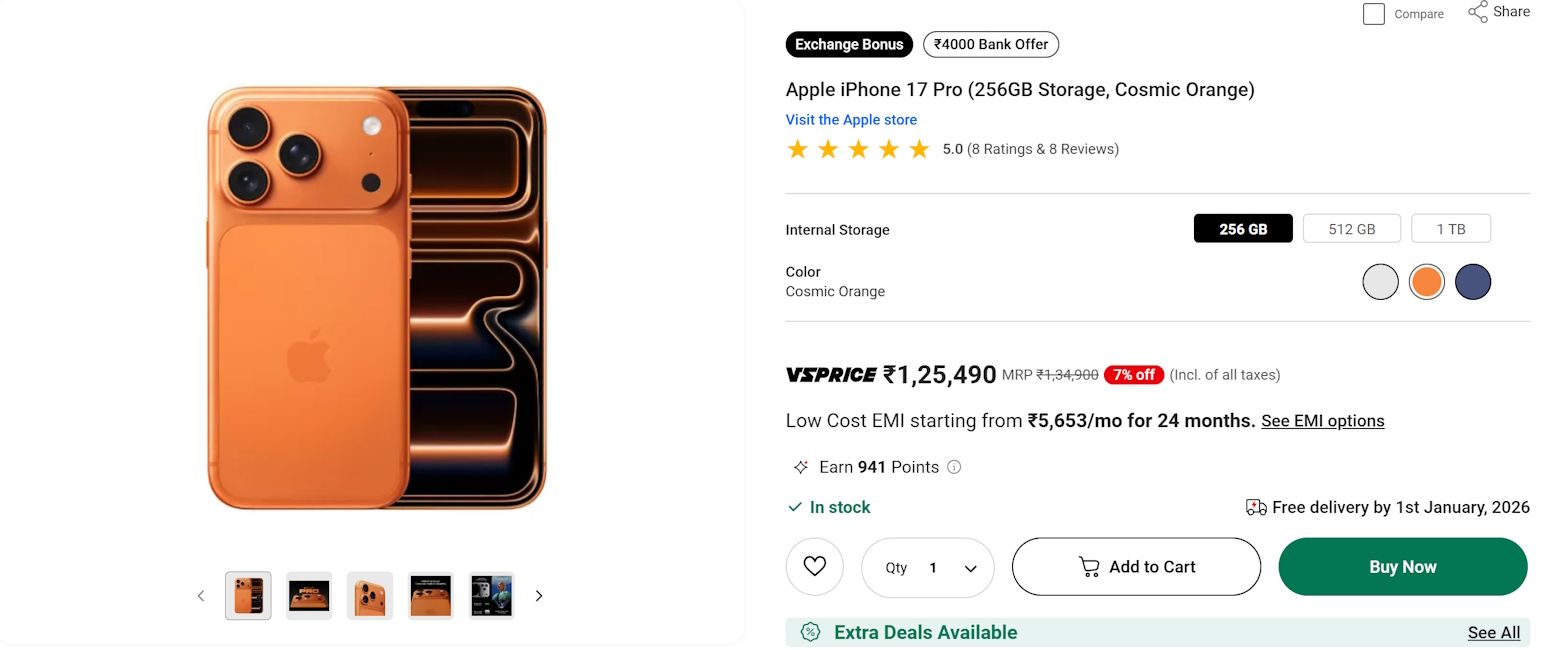 Apple iPhone 17 Pro Vijay Sales