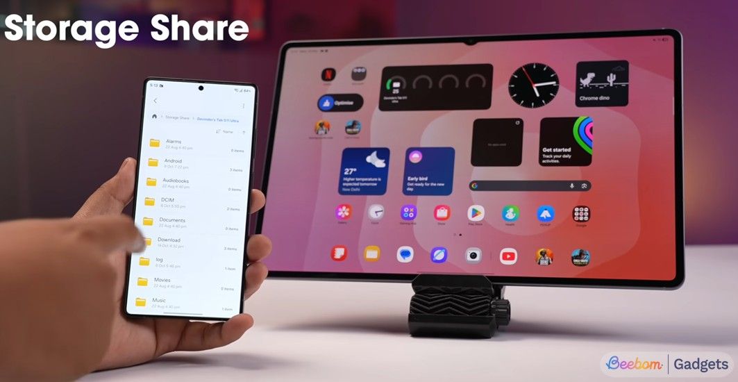 Storage share feature in action in One UI 8.5