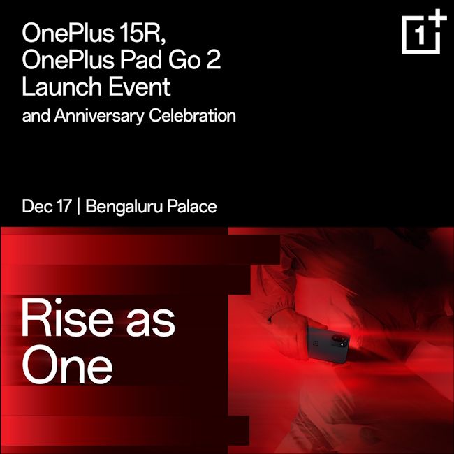 OnePlus 15R and Pad Go 2 Bengaluru launch event