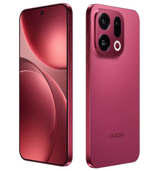 Oppo Find X9 Velvet Red colour option Oppo Find X9 Velvet Red colour option