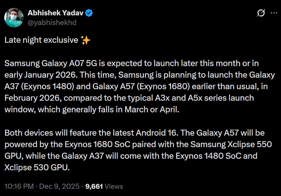 New Samsung Galaxy A series phones heading to India by early 2026 New Samsung Galaxy A series phones heading to India by early 2026
