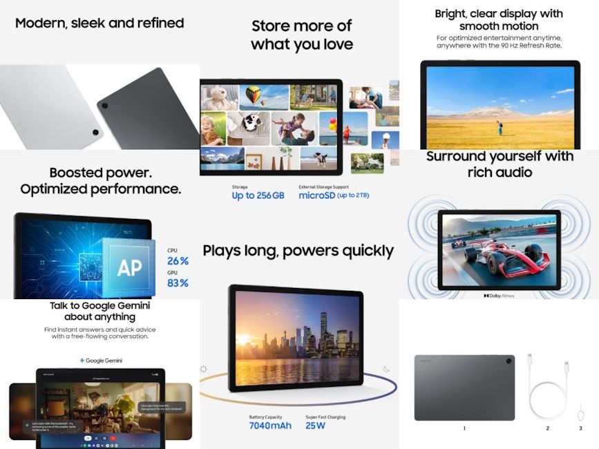Samsung Galaxy Tab A11+ specs at a glance Samsung Galaxy Tab A11+ specs at a glance