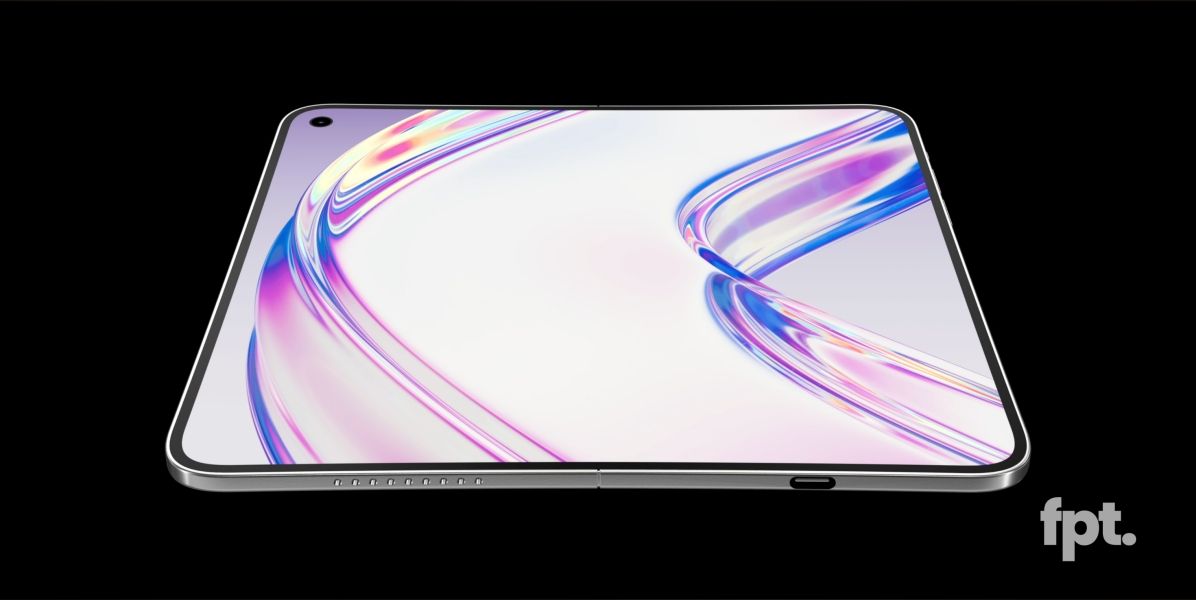 illustration of iPhone Fold showing inner display when unfolded