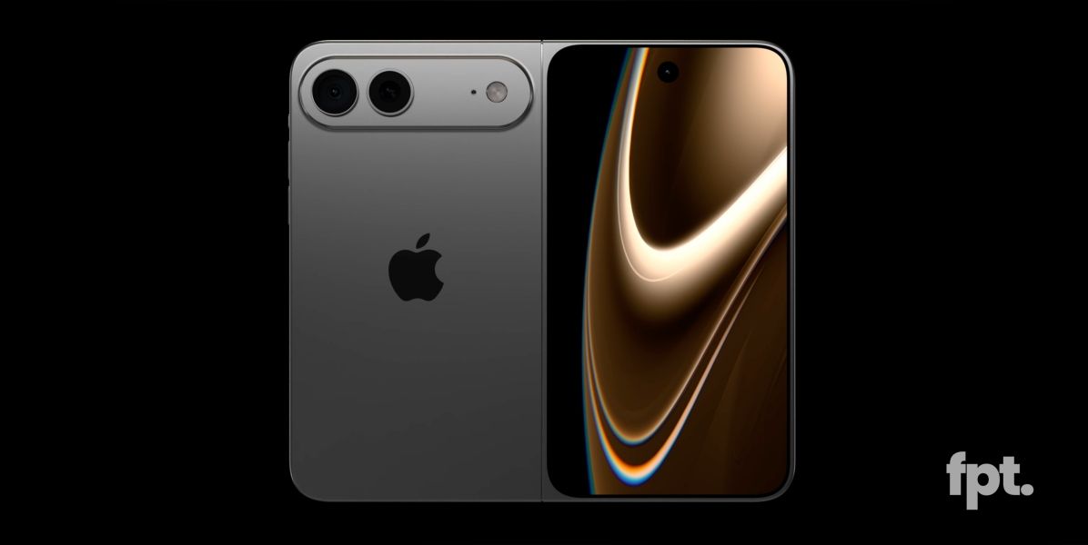 illustration of iPhone Fold showing outer display and back panel