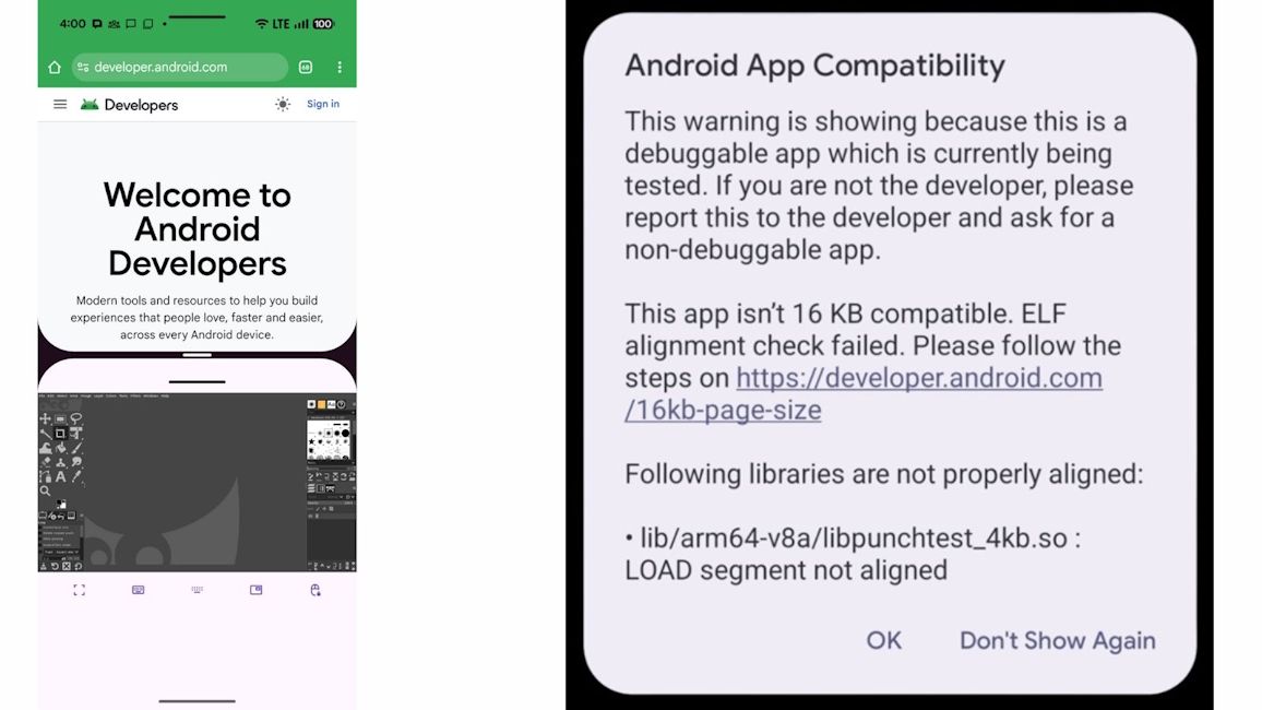 The Linux Development Environment and 16 KB page size prompt The Linux Development Environment and 16 KB page size prompt