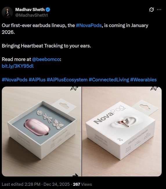 Ai+ Nova Pods design revealed