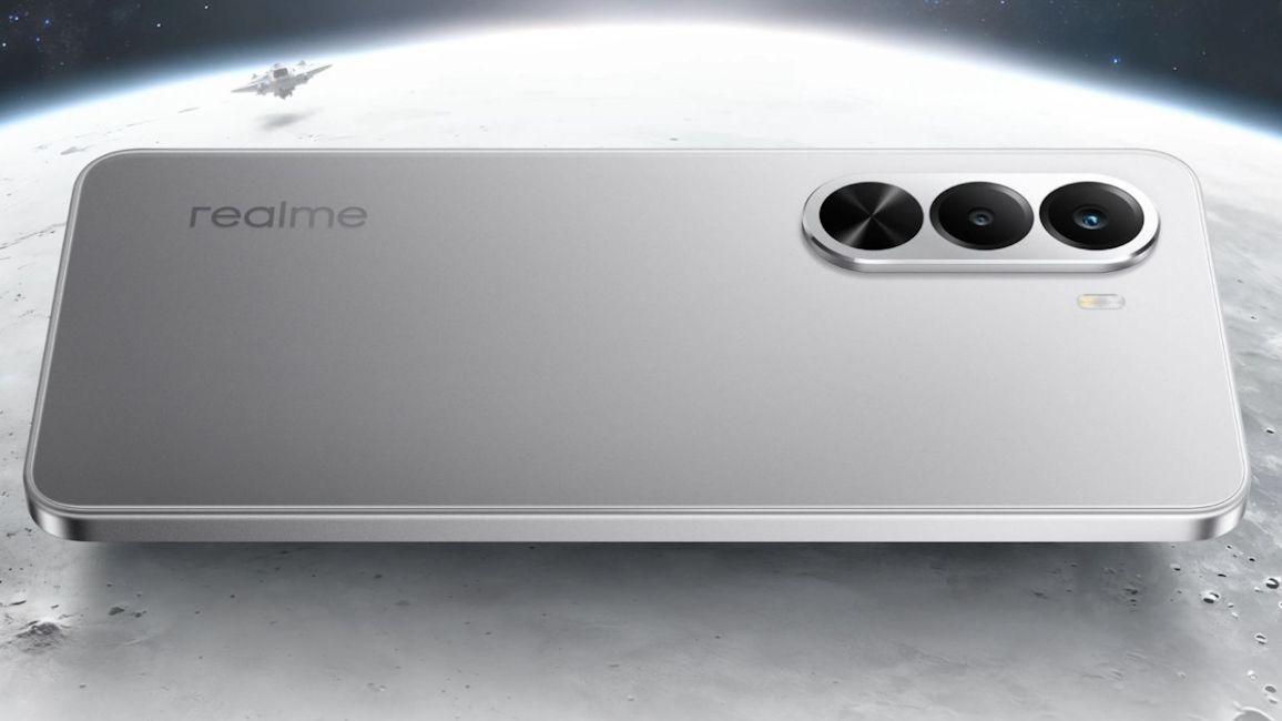 Realme P4x 5G in Matte Silver Realme P4x 5G in Matte Silver