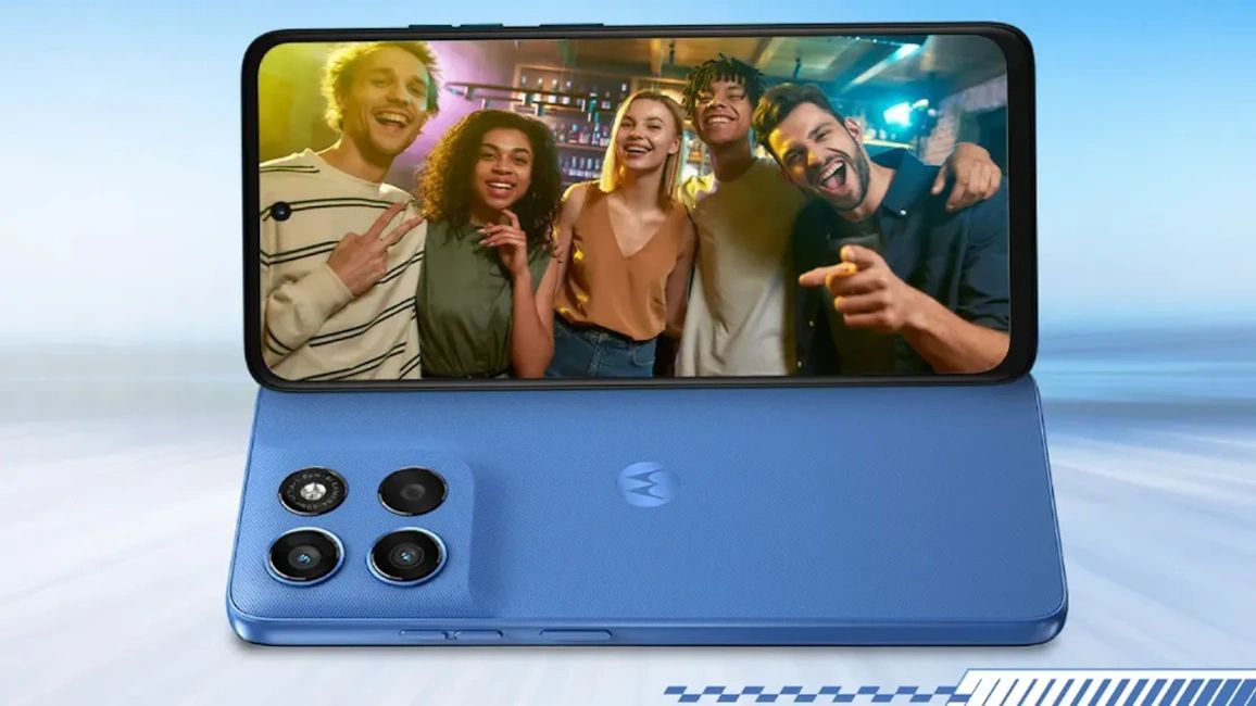 Moto G57 Power in Pantone Blue colourway