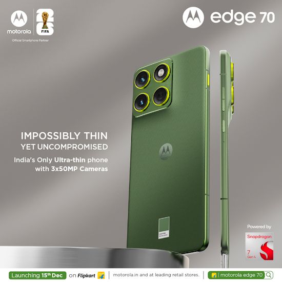 Motorola Edge 70 official India launch banner