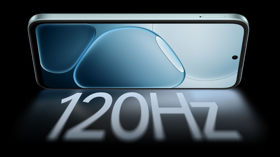 shot of the Oppo A6x showing the front display and flat design shot of the Oppo A6x showing the front display and flat design