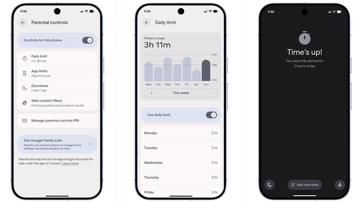 Android 16 Parental Control menu Android 16 Parental Control menu