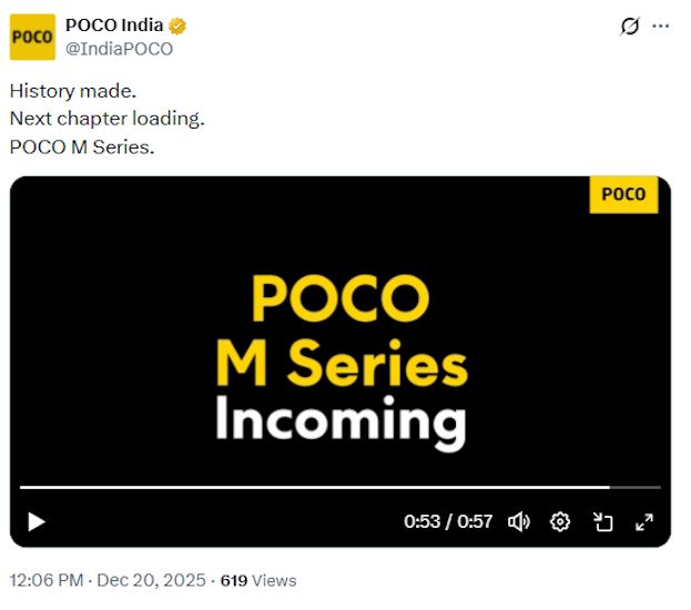 Poco M8 series India launch teaser