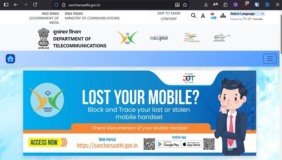 Sanchar Saathi web portal to track lost phones Sanchar Saathi web portal to track lost phones