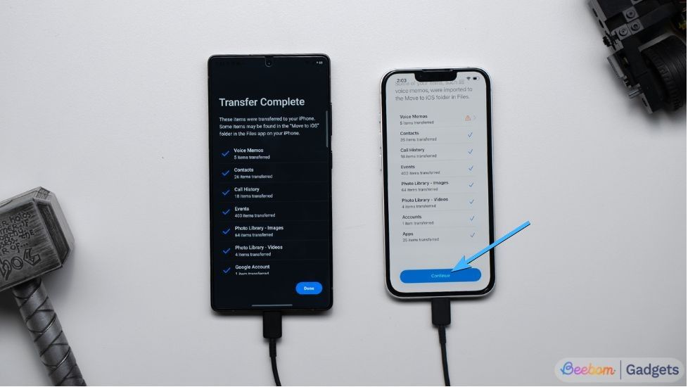 Continue transfer process iOS Continue transfer process iOS