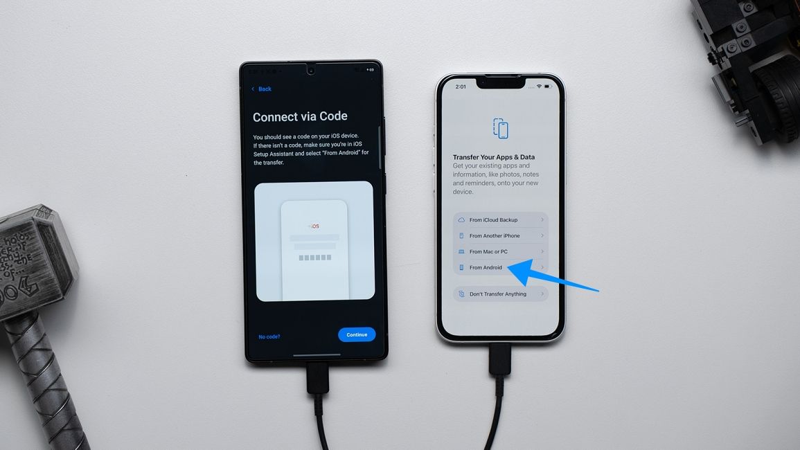 Move data from Android screen on iPhone Move data from Android screen on iPhone