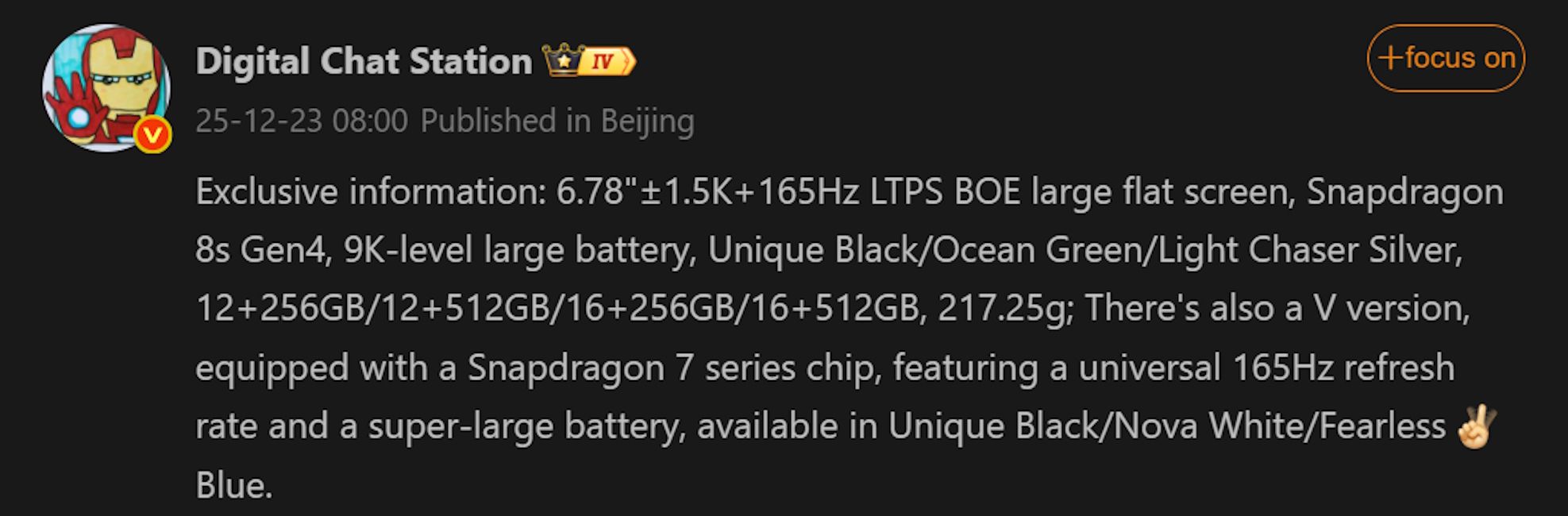 OnePlus Turbo leaked details