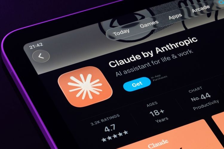 Anthropic Claude app on the Apple app store