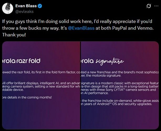 Motorola Razr fold details evan blass